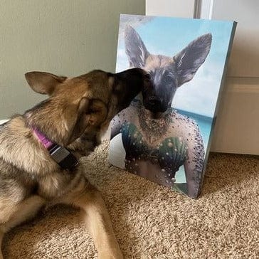 Crown and Paw - Canvas The Mermaid - Custom Pet Canvas