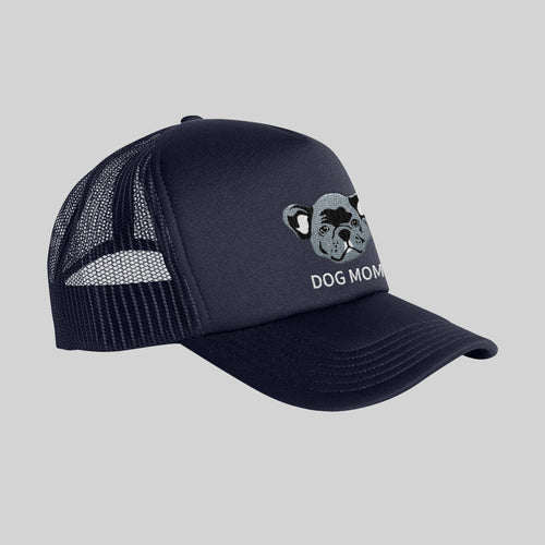Crown and Paw - Hat Custom Pet Face Foam Trucker Hat Navy / Full Color