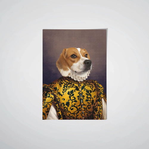 Crown and Paw - Poster The Golden Queen - Custom Pet Poster