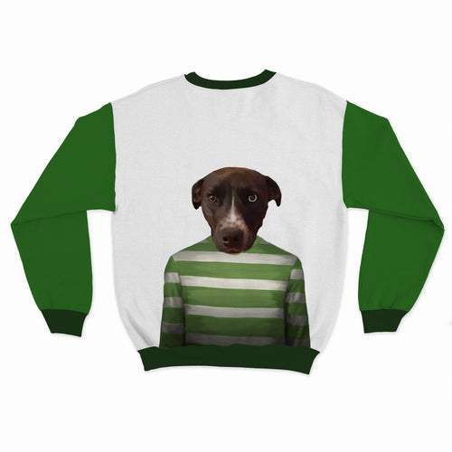 Crown and Paw - Custom Clothing Christmas Costume Sweatshirt Green Candy Cane / S