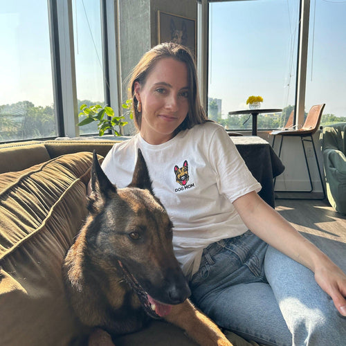 Crown and Paw - T-Shirt Custom Embroidered Pet Face T-Shirt