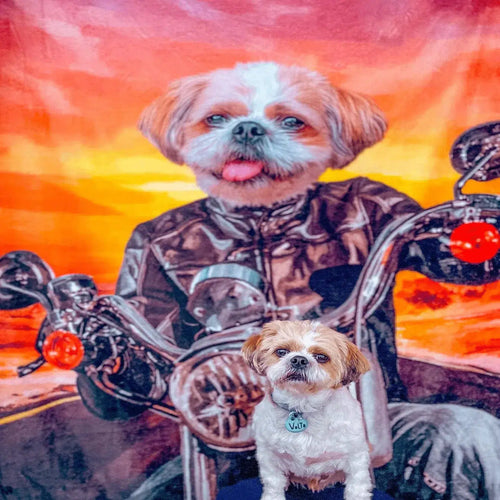 Crown and Paw - Blanket The Biker - Custom Pet Blanket