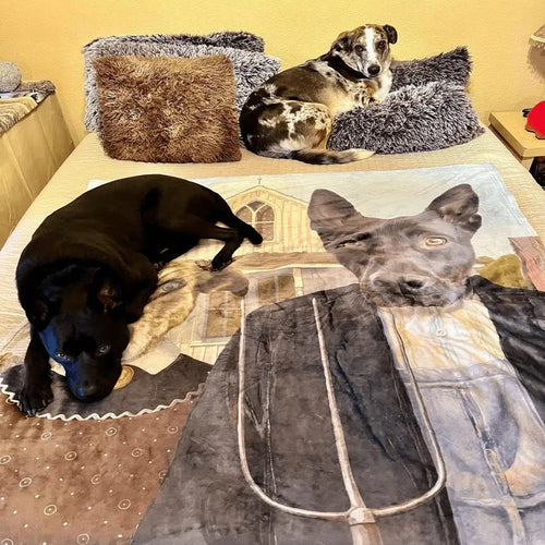 Crown and Paw - Blanket The American Gothic - Custom Pet Blanket