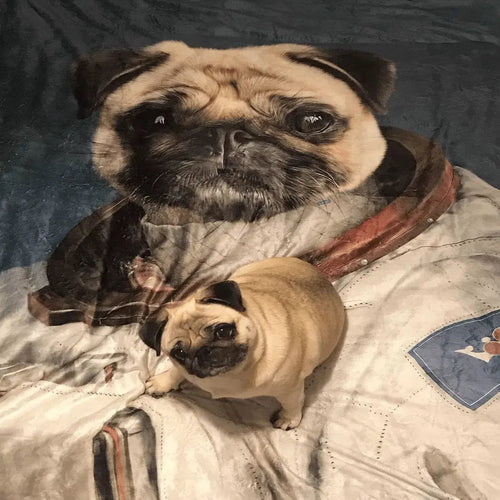 Crown and Paw - Blanket The Astronaut - Custom Pet Blanket