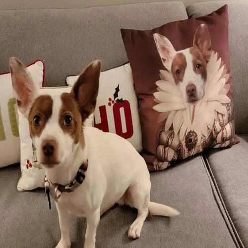 Crown and Paw - Throw Pillow The Queen - Custom Throw Pillow