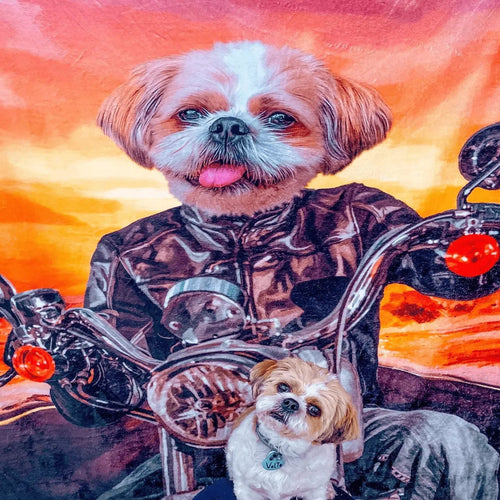 Crown and Paw - Blanket The Biker - Custom Pet Blanket