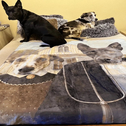 Crown and Paw - Blanket The American Gothic - Custom Pet Blanket