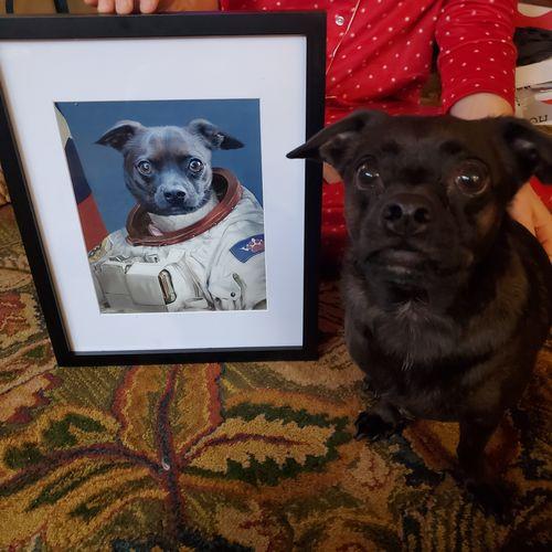 Crown and Paw - Poster The Astronaut - Custom Pet Poster