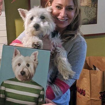 Crown and Paw - Canvas The Green Candy Cane - Custom Pet Canvas