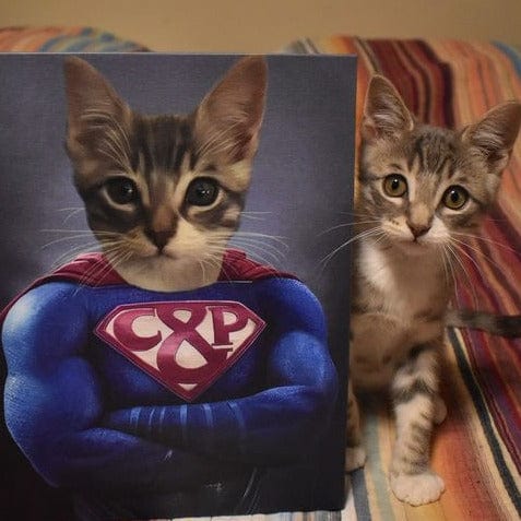 Crown and Paw - Canvas Supawman - Custom Pet Canvas