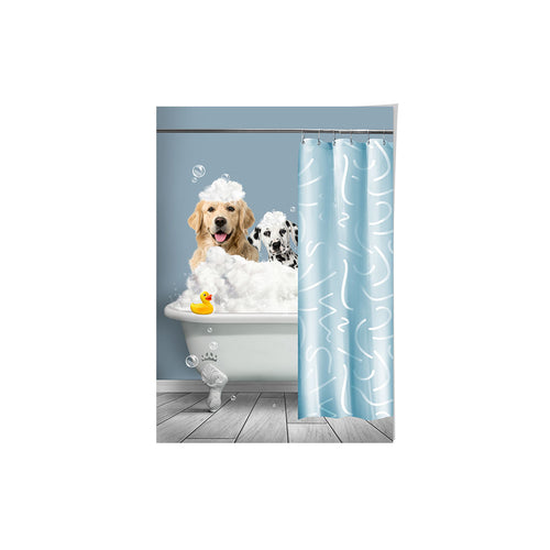 Bath Tub Pet Portrait (Two Pets) - Custom Pet Art