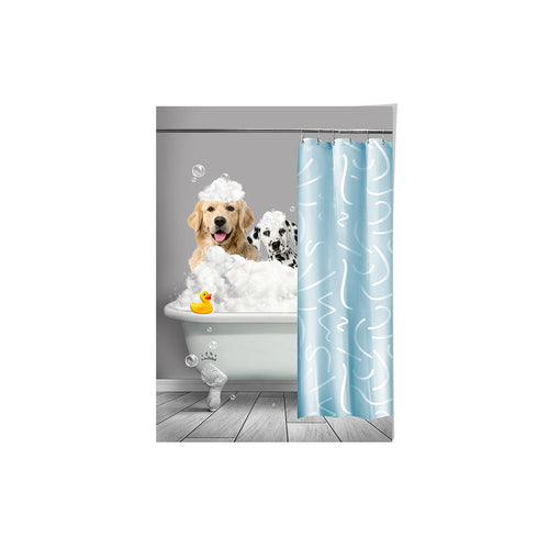 Bath Tub Pet Portrait (Two Pets) - Custom Pet Art