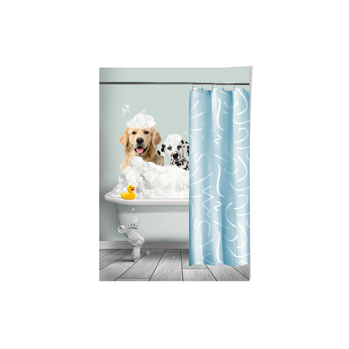 Bath Tub Pet Portrait (Two Pets) - Custom Pet Art