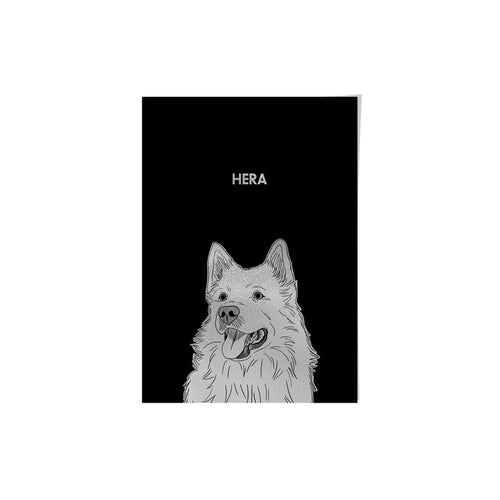 Crown and Paw - Framed Poster Illustrated Silver Foil Pet Portrait - One Pet, Framed Print