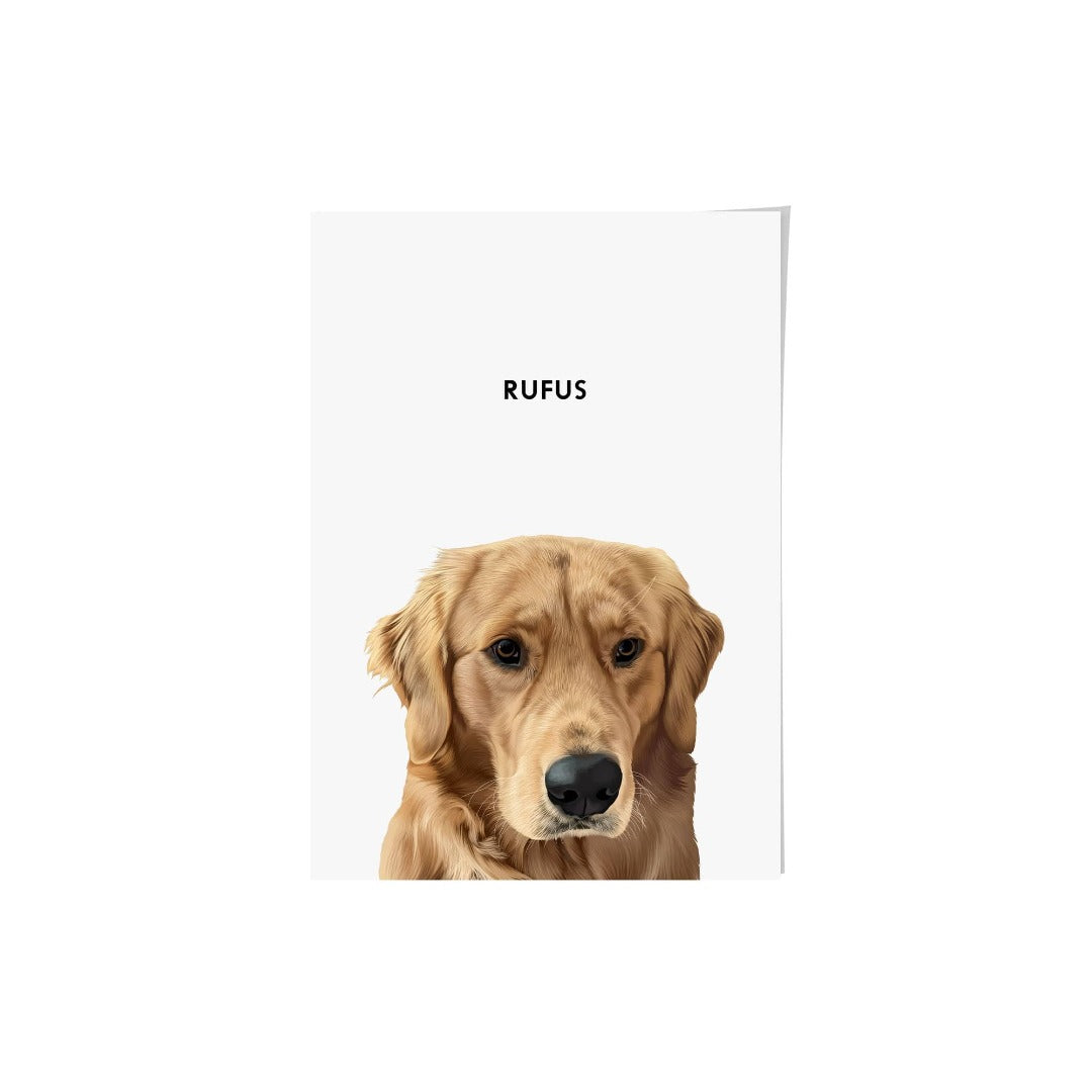 Crown and Paw - Framed Poster Modern Pet Portrait - One Pet