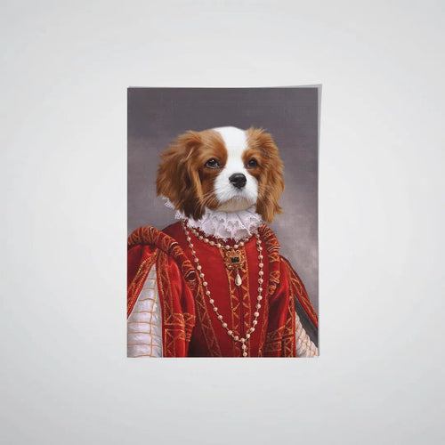 Crown and Paw - Poster The Queen of Roses - Custom Pet Poster 8.3" x 11.7" / Unframed