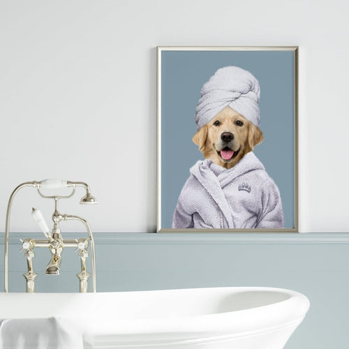 Crown and Paw - Canvas Spa Day Pet Portrait - Custom Pet Art