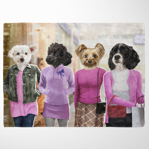 Crown and Paw - Blanket The 4 Mean Girls - Custom Pet Blanket