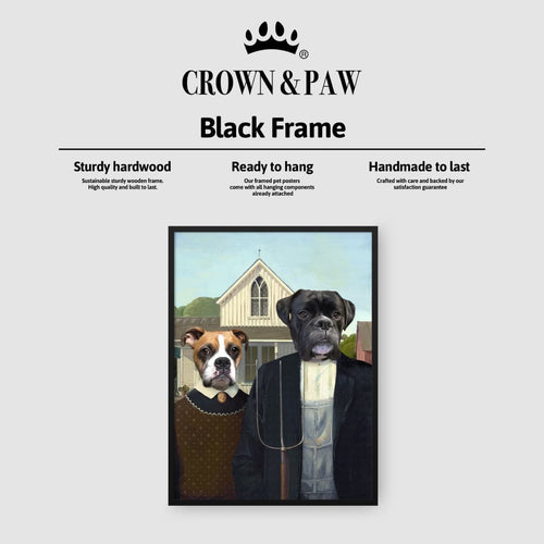 Crown and Paw - Poster The American Gothic - Custom Pet Poster