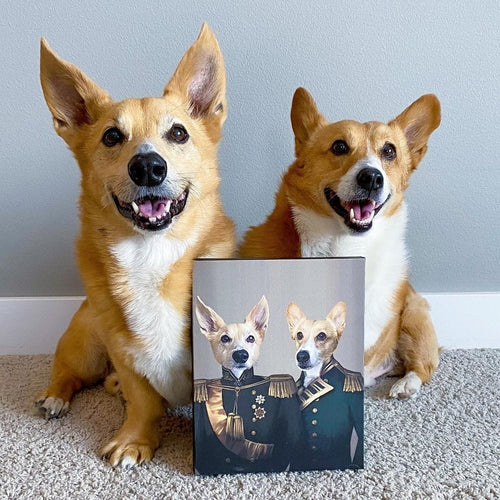 Crown and Paw - Canvas The Brothers In Arms - Custom Pet Canvas