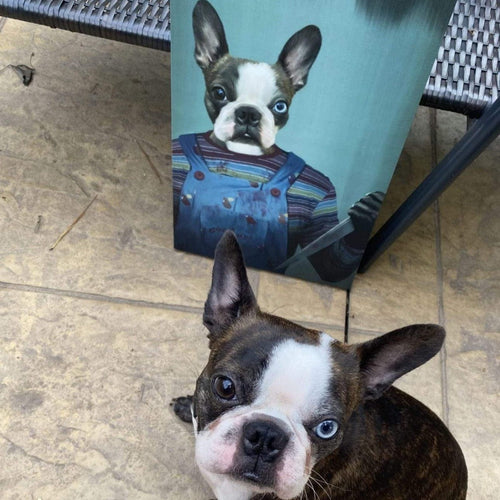 Crown and Paw - Custom Crown and Paw Halloween Pet Portrait