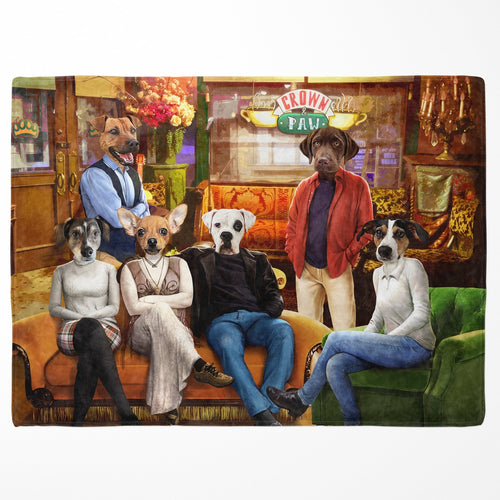 Crown and Paw - Blanket Six Coffee House Friends - Custom Pet Blanket