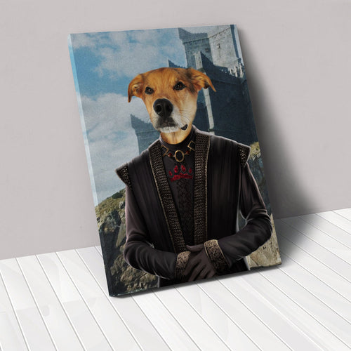 Crown and Paw - Canvas The Dragon King - Custom Pet Canvas 8" x 10" / Castle 2