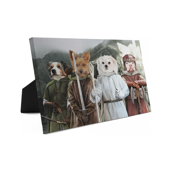The Four Pawtectors - Custom Standing Canvas