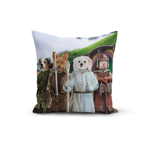 Crown and Paw - Throw Pillow The Four Pawtectors - Custom Throw Pillow 14" x 14" / Background 2