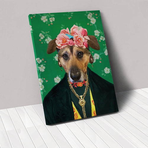 Crown and Paw - Canvas The Frida Kahlo - Custom Pet Canvas