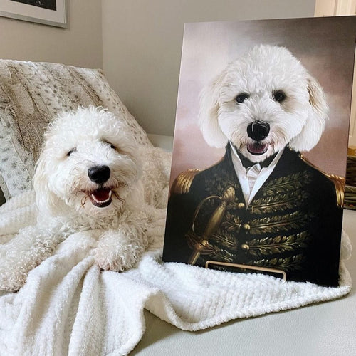 Crown and Paw - Canvas The General - Custom Pet Canvas