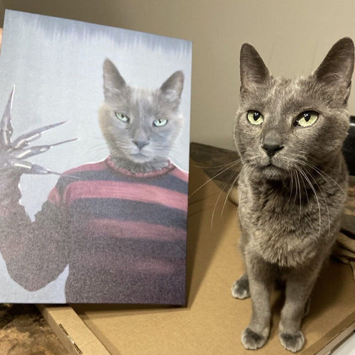 Crown and Paw - Custom Crown and Paw Halloween Pet Portrait
