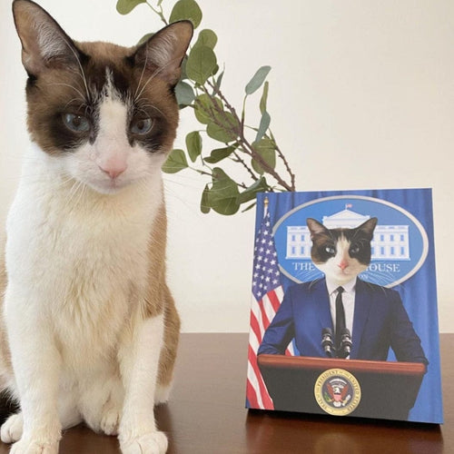 Crown and Paw - Canvas The Pawresident - Custom Pet Canvas