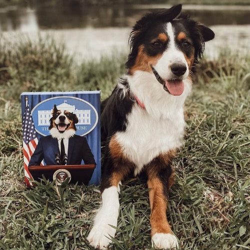 Crown and Paw - Canvas The Pawresident - Custom Pet Canvas