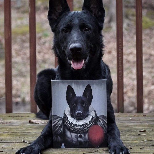 Crown and Paw - Custom Crown and Paw Halloween Pet Portrait