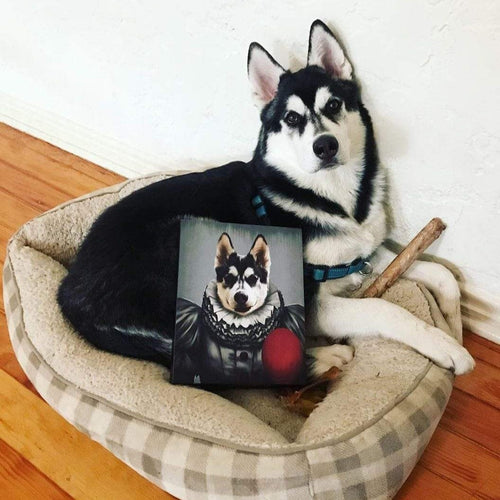 Crown and Paw - Custom Crown and Paw Halloween Pet Portrait