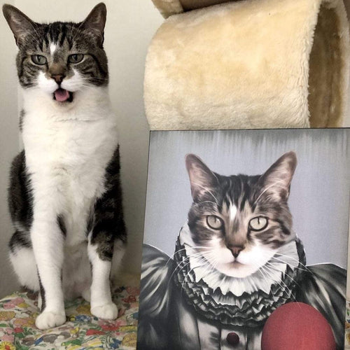 Crown and Paw - Custom Crown and Paw Halloween Pet Portrait