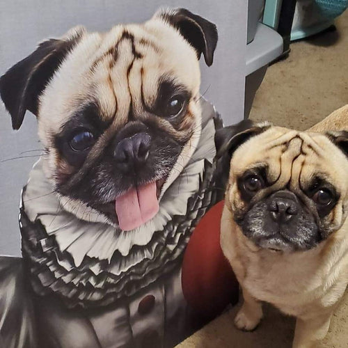 Crown and Paw - Custom Crown and Paw Halloween Pet Portrait