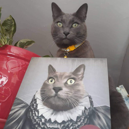 Crown and Paw - Custom Crown and Paw Halloween Pet Portrait