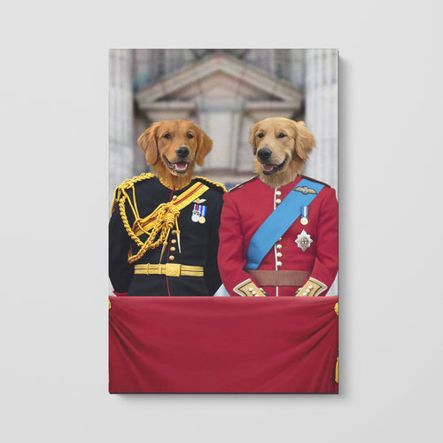 Crown and Paw - Canvas The English Princes - Custom Pet Canvas