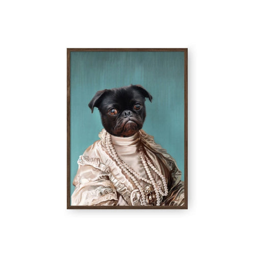 Crown and Paw - Poster The Queen Regent - Custom Pet Poster 8.3" x 11.7" / Walnut