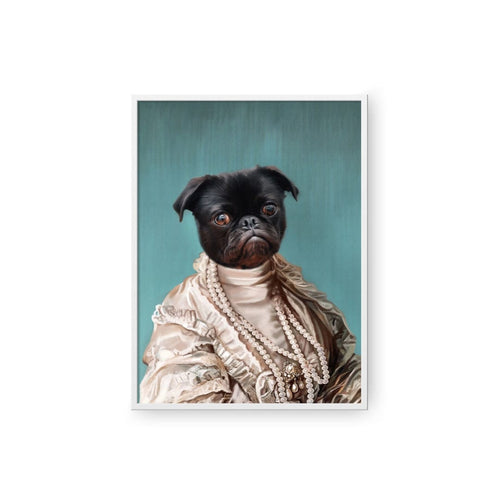 Crown and Paw - Poster The Queen Regent - Custom Pet Poster 8.3" x 11.7" / White