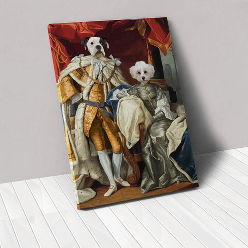 Crown and Paw - Canvas The Royal Couple - Custom Pet Canvas
