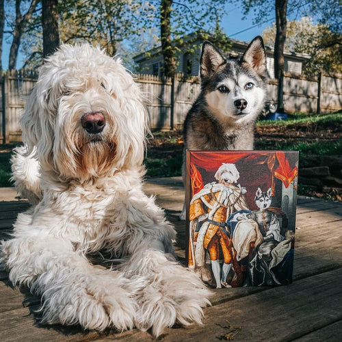Crown and Paw - Canvas The Royal Couple - Custom Pet Canvas