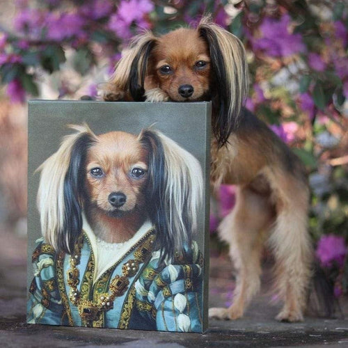 Crown and Paw - Canvas The Sapphire Queen - Custom Pet Canvas