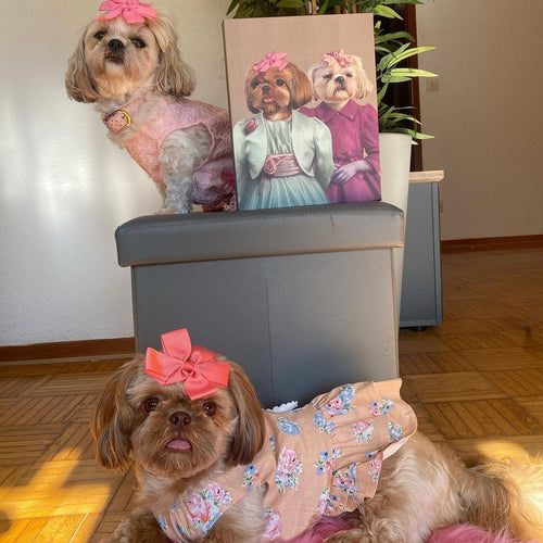 Crown and Paw - Canvas The Sisters - Custom Pet Canvas