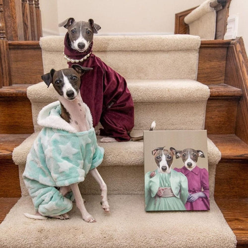 Crown and Paw - Canvas The Sisters - Custom Pet Canvas