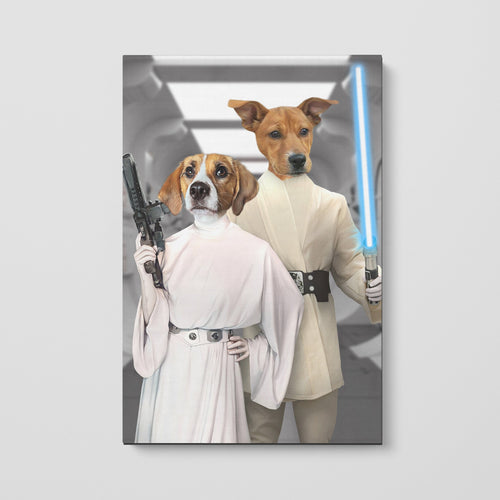 Crown and Paw - Canvas The Space Siblings - Custom Pet Canvas