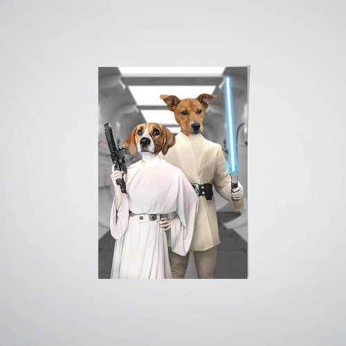 Crown and Paw - Poster The Space Siblings - Custom Pet Poster