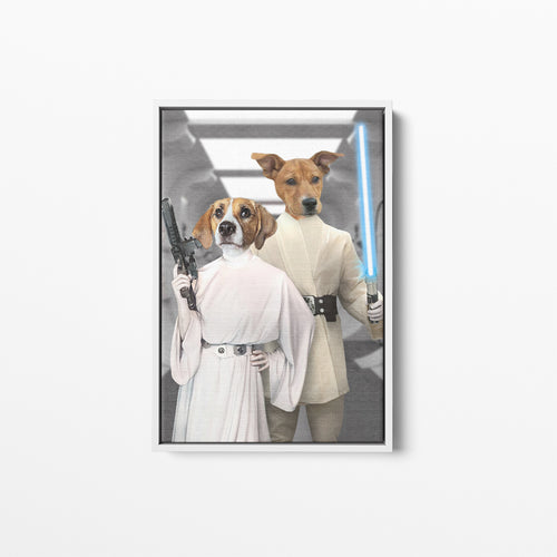 The Space Siblings - Custom Pet Canvas